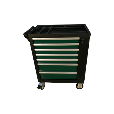 Support customized metal 7 drawer tool trolley cabinet with hand tool set