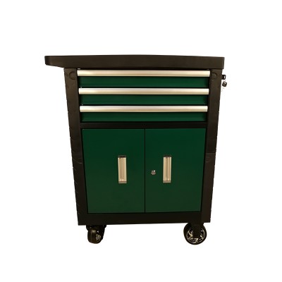 Professional three drawers 256 pcs metal garage tool cabinet with workshop hand tools